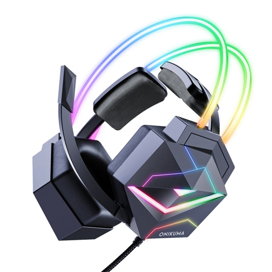 ONIKUMA X20 RGB Colorful Head-mounted Wired Gaming Earphone, Length: 1.8m by ONIKUMA