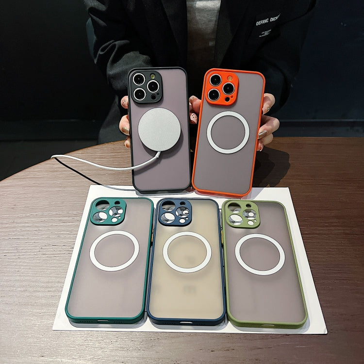 For iPhone 11 Pro Hawkeye Skin Feel MagSafe Phone Case(Army Green) by buy2fix