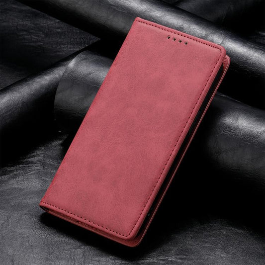 For iPhone Air Business Solid Color Magnetic RFID Leather Phone Case(Red) - iPhone Air Cases by buy2fix | Online Shopping UK | buy2fix