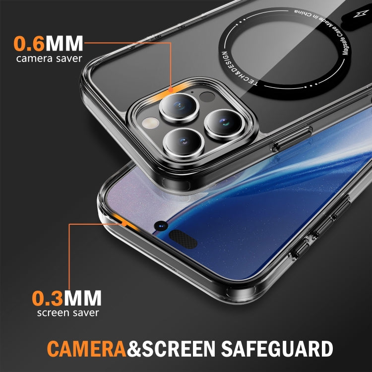 For iPhone 16 Pro Max Airbag Magsafe PC Hybrid TPU Phone Case(Transparent) by buy2fix