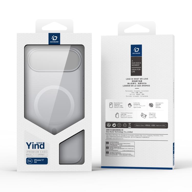 For iPhone Air DUX DUCIS Yind Series MagSafe TPU Hybrid PC Phone Case(Grey) - iPhone Air Cases by DUX DUCIS | Online Shopping UK | buy2fix