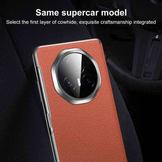 For Honor Magic Vs3 SULADA Frameless Top Layer Cowhide Leather + PC Phone Case(Black) by SULADA