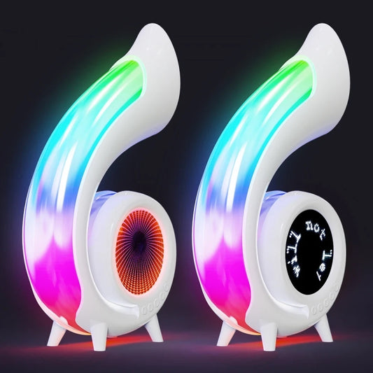 G69 Pro LED Lyrics Screen RGB Colorful Desktop Bluetooth Speaker(White) - Desktop Speaker by buy2fix | Online Shopping UK | buy2fix