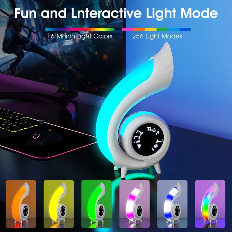 G69 Pro LED Lyrics Screen RGB Colorful Desktop Bluetooth Speaker(White) - Desktop Speaker by buy2fix | Online Shopping UK | buy2fix
