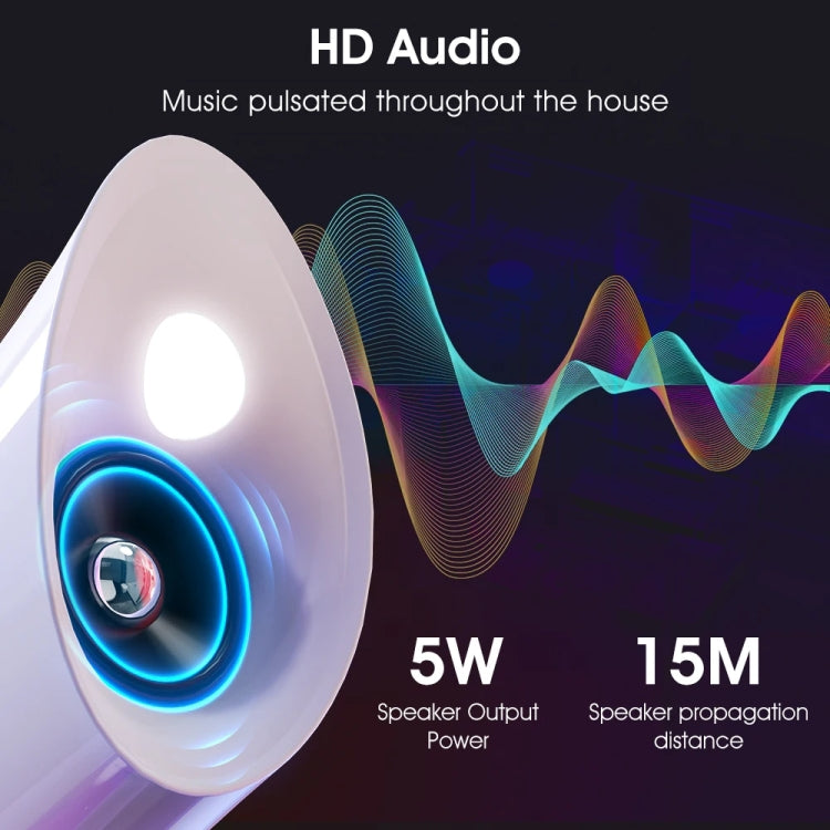 G69 Pro LED Lyrics Screen RGB Colorful Desktop Bluetooth Speaker(White) - Desktop Speaker by buy2fix | Online Shopping UK | buy2fix