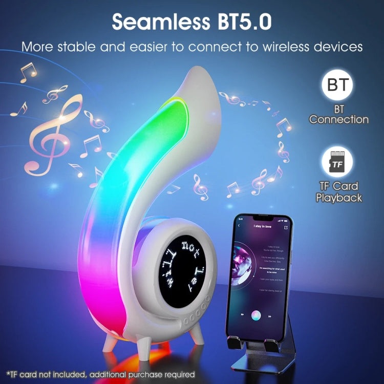G69 Pro LED Lyrics Screen RGB Colorful Desktop Bluetooth Speaker(White) - Desktop Speaker by buy2fix | Online Shopping UK | buy2fix