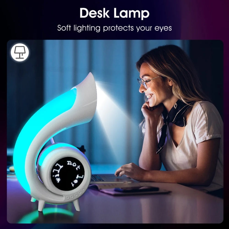 G69 Pro LED Lyrics Screen RGB Colorful Desktop Bluetooth Speaker(White) - Desktop Speaker by buy2fix | Online Shopping UK | buy2fix