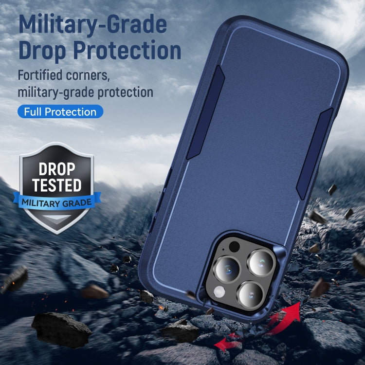 For iPhone 16 Pro Max Pioneer Armor Heavy Duty PC + TPU Phone Case(Blue) by buy2fix