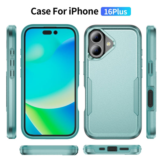 For iPhone 16 Plus Pioneer Armor Heavy Duty PC + TPU Phone Case(Green) by buy2fix