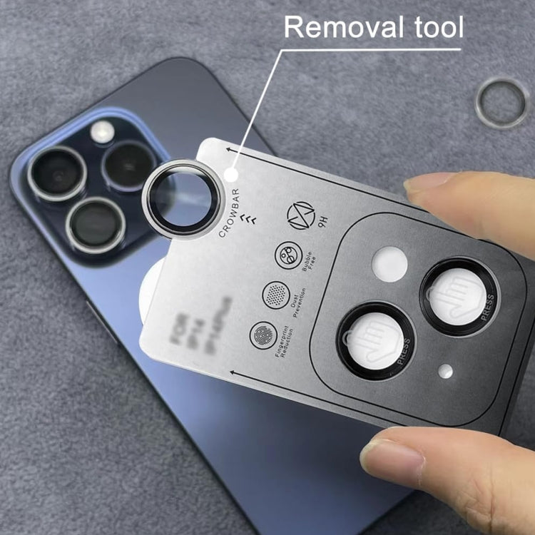 For iPhone 16 / 16 Plus Back Camera Cover Tempered Glass Lens Film(Dark Blue) by buy2fix