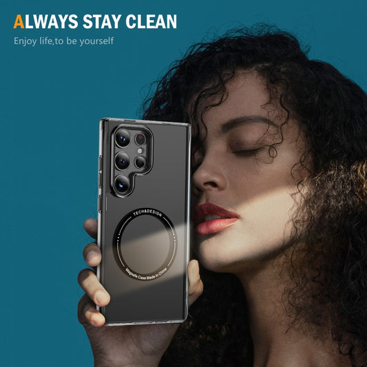 For Samsung Galaxy S24 Ultra 5G Airbag Magsafe PC Hybrid TPU Phone Case(Clear Black) by buy2fix