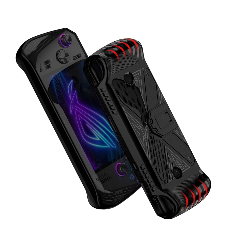 For ASUS ROG Ally X Game Console TPU Protective Case with Stand(Black) - Cases by buy2fix | Online Shopping UK | buy2fix