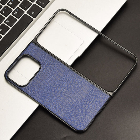 For Google Pixel 9 Pro Fold Crocodile Texture Back Cover Phone Case(Blue) by buy2fix