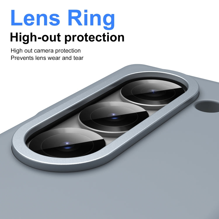 For Samsung Galaxy Z Fold6 Skin Feel Foldable Shockproof Phone Case with Capacitive Stylus(Grey) - Galaxy Z Fold6 5G Cases by buy2fix | Online Shopping UK | buy2fix