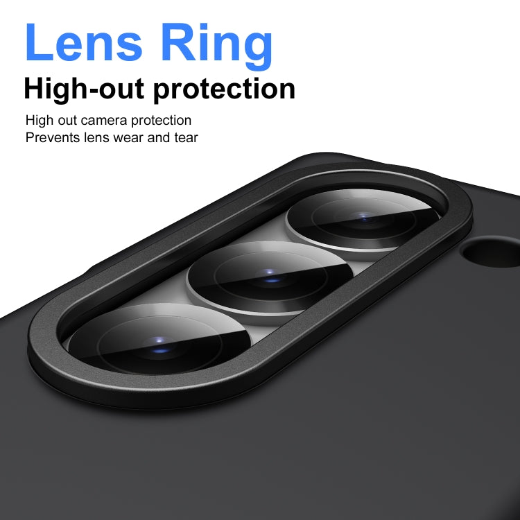 For Samsung Galaxy Z Fold6 Skin Feel Foldable Shockproof Phone Case with Capacitive Stylus(Black) - Galaxy Z Fold6 5G Cases by buy2fix | Online Shopping UK | buy2fix