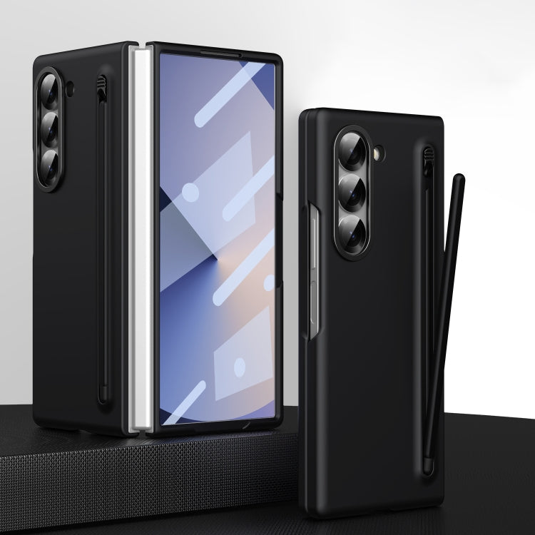 For Samsung Galaxy Z Fold6 Integrated Skin Feel Foldable Phone Case with Capacitive Stylus(Black) - Galaxy Z Fold6 5G Cases by buy2fix | Online Shopping UK | buy2fix