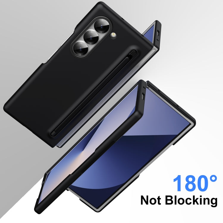 For Samsung Galaxy Z Fold6 Integrated Skin Feel Foldable Phone Case with Capacitive Stylus(Black) - Galaxy Z Fold6 5G Cases by buy2fix | Online Shopping UK | buy2fix