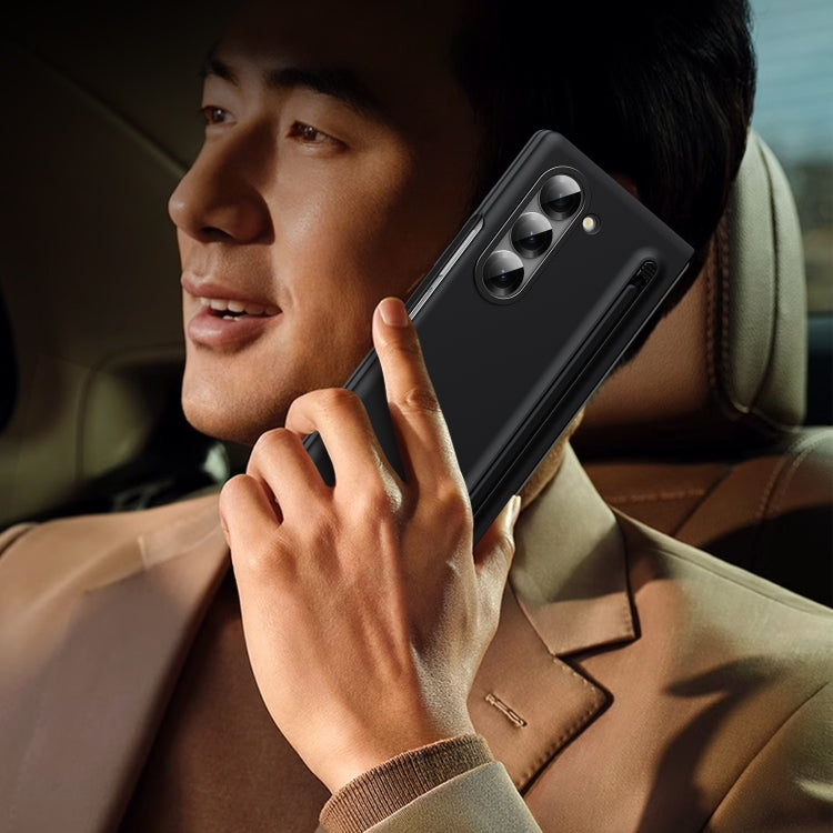 For Samsung Galaxy Z Fold6 Integrated Skin Feel Foldable Phone Case with Capacitive Stylus(Black) - Galaxy Z Fold6 5G Cases by buy2fix | Online Shopping UK | buy2fix