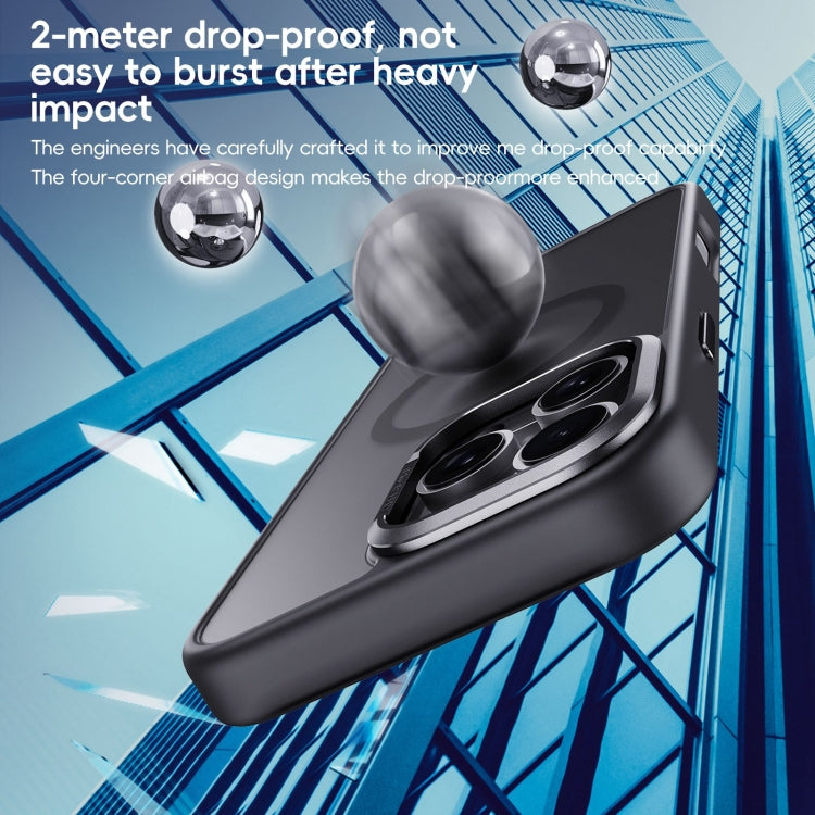 For iPhone 16 Pro Max Frosted MagSafe Magnetic Phone Case(Black) by buy2fix