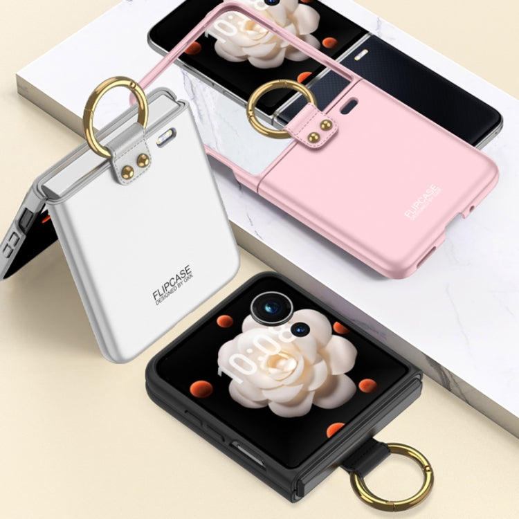 For Honor Magic V Flip GKK Ultra-thin Full Coverage Phone Case with Ring(Pink) - Honor Cases by GKK | Online Shopping UK | buy2fix