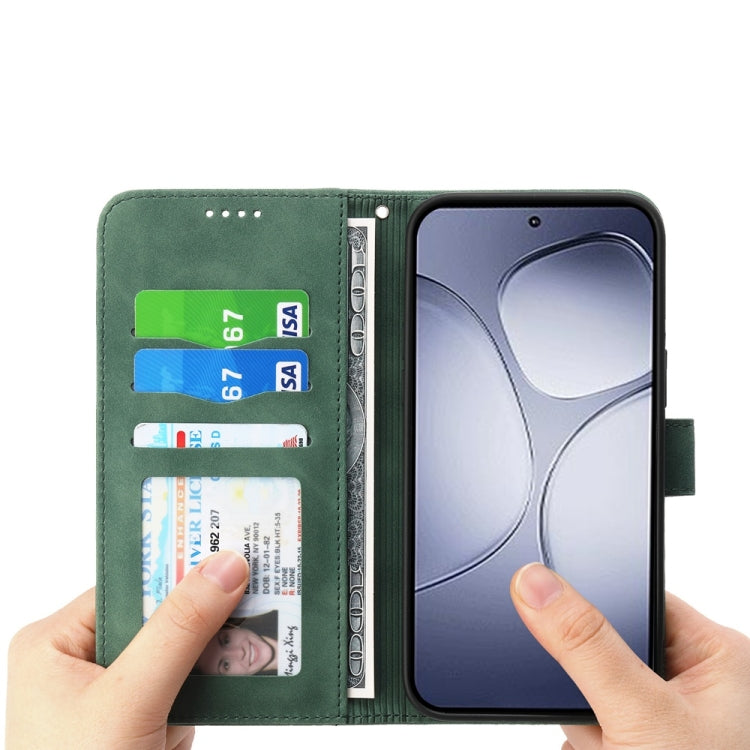 For Redmi K70 Ultra Dierfeng Dream Line TPU Hybrid PU Leather Phone Case(Green) - Xiaomi Cases by buy2fix | Online Shopping UK | buy2fix