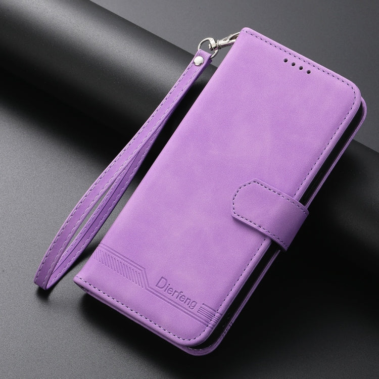 For Redmi K70 Ultra Dierfeng Dream Line TPU Hybrid PU Leather Phone Case(Purple) - Xiaomi Cases by buy2fix | Online Shopping UK | buy2fix
