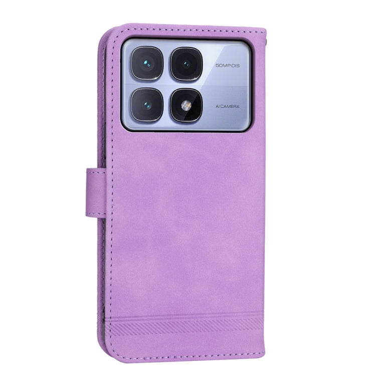 For Redmi K70 Ultra Dierfeng Dream Line TPU Hybrid PU Leather Phone Case(Purple) - Xiaomi Cases by buy2fix | Online Shopping UK | buy2fix