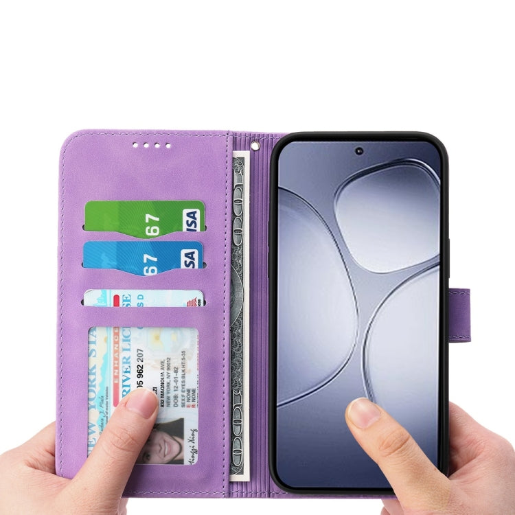 For Redmi K70 Ultra Dierfeng Dream Line TPU Hybrid PU Leather Phone Case(Purple) - Xiaomi Cases by buy2fix | Online Shopping UK | buy2fix