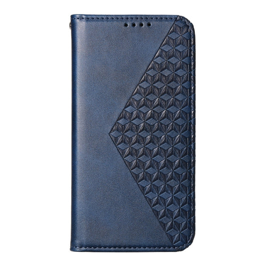 For Redmi K70 Ultra Cubic Grid Calf Texture Magnetic Leather Phone Case(Blue) by buy2fix