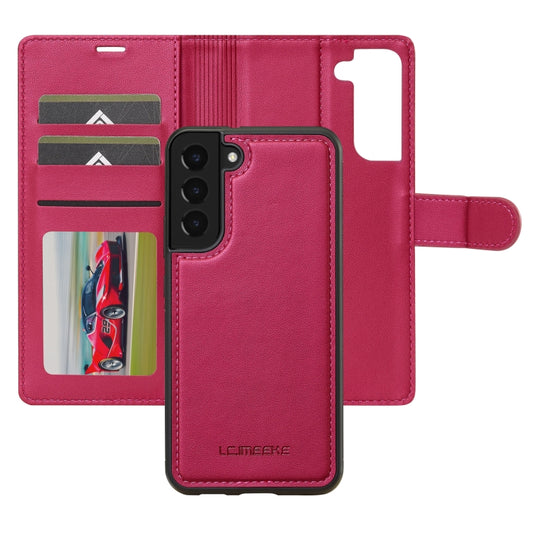 For Samsung Galaxy S22+ 5G LC.IMEEKE L2 Series Detachable Magsafe PU Phone Case with Lanyard(Red) by LC.IMEEKE