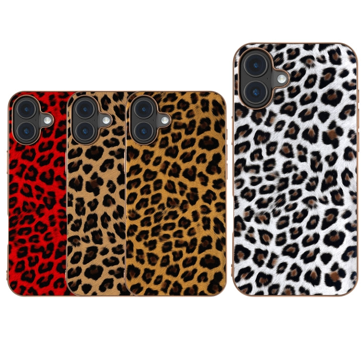 For iPhone 16 Nano Plating Leopard Print Phone Case(Gold) by buy2fix