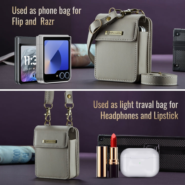 For Motorola Razr Series CaseMe Me50 Mini Lanyard Universal Bag(Khaki) by CaseMe