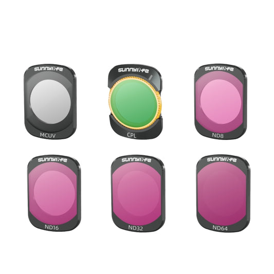 For DJI Osmo Pocket 3 Sunnylife Camera Lens Magnetic Metal Filter, No Impact On Gimbal Reset, Filter:6 in 1 UV CPL ND8-64 by Sunnylife