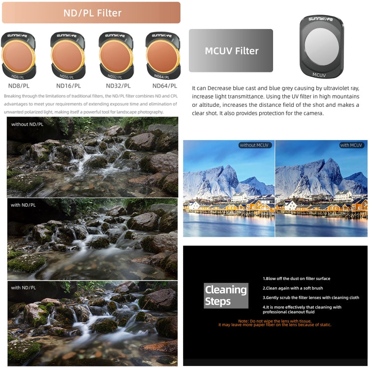 For DJI Osmo Pocket 3 Sunnylife Camera Lens Magnetic Metal Filter, No Impact On Gimbal Reset, Filter:ND8 by Sunnylife