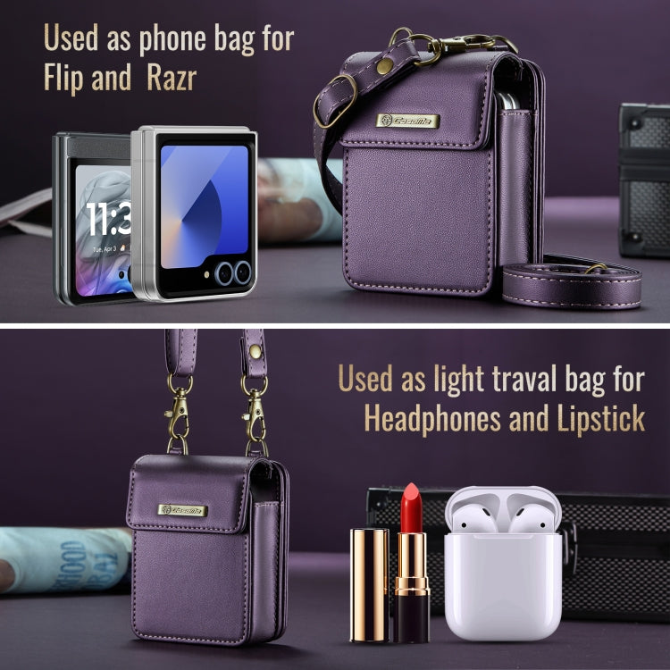 CaseMe Me50 Mini Universal Bag for Apple and Samsung Headphones + Lipstick(Purple) by CaseMe