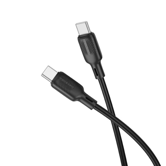 BOROFONE BX113 60W USB-C / Type-C to Type-C Silicone Charging Data Cable, Length:2m(Black) - USB-C & Type-C Cable by Borofone | Online Shopping UK | buy2fix