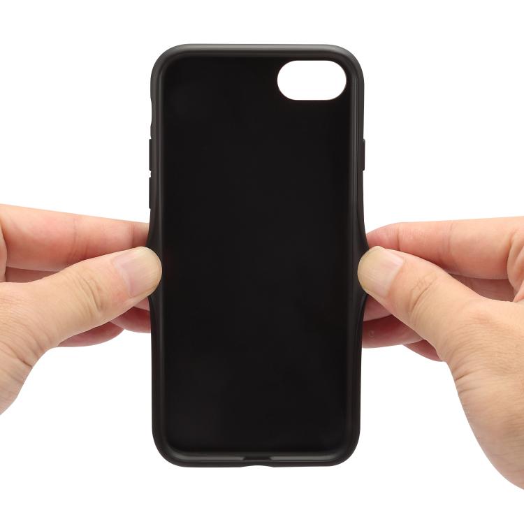 For iPhone 16e Denior D07 DV Elastic Card Slot PU Back Cover Phone Case(Black) - iPhone 16e Cases by Denior | Online Shopping UK | buy2fix