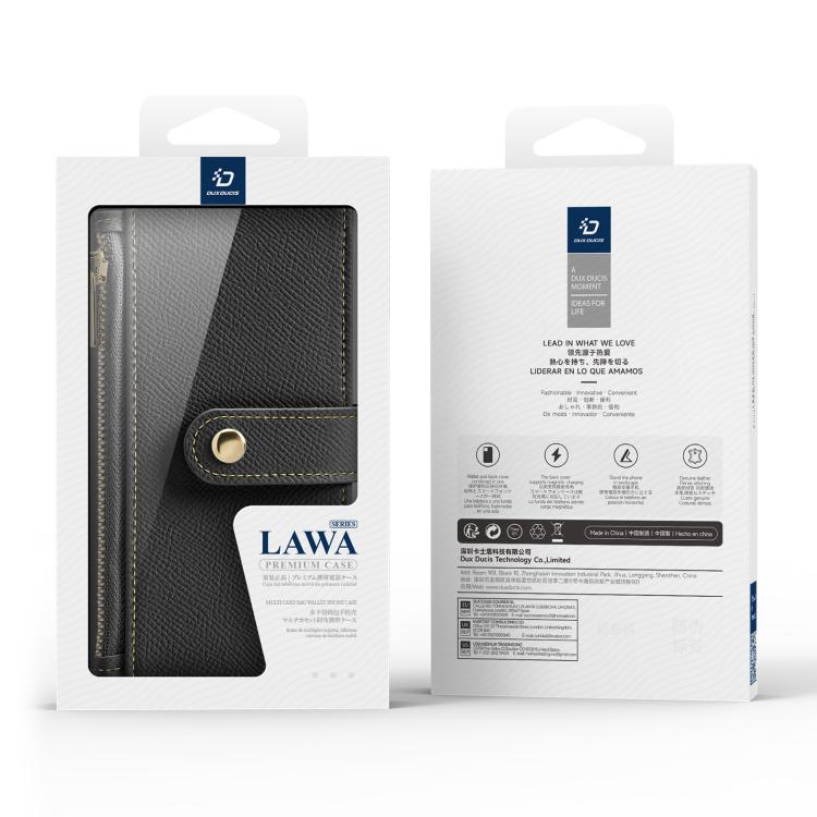 For iPhone 17 Pro DUX DUCIS Lawa Series 2 in 1 Wallet Zipper Detachable MagSafe Phone Case with Lanyard(Black) - iPhone 17 Pro Cases by DUX DUCIS | Online Shopping UK | buy2fix
