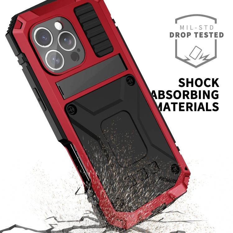 For iPhone 16 Pro R-JUST Life Waterproof Dustproof Shockproof Phone Case(Red) by R-JUST