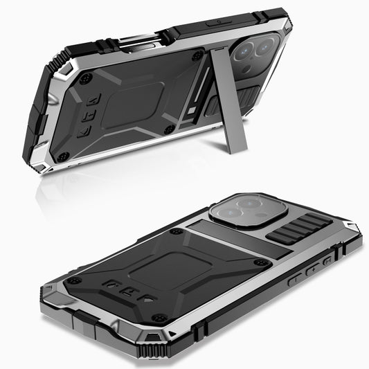 For iPhone 16 Plus R-JUST Life Waterproof Dustproof Shockproof Phone Case(Silver) by R-JUST