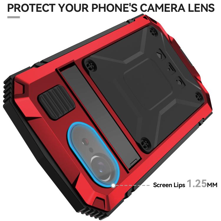 For iPhone 16e R-JUST Life Waterproof Dustproof Shockproof Phone Case(Red) - iPhone 16e Cases by R-JUST | Online Shopping UK | buy2fix