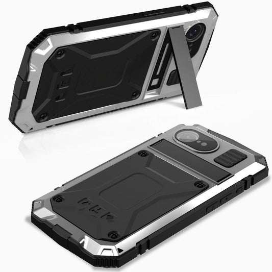For iPhone 16e R-JUST Life Waterproof Dustproof Shockproof Phone Case(Silver) - iPhone 16e Cases by R-JUST | Online Shopping UK | buy2fix