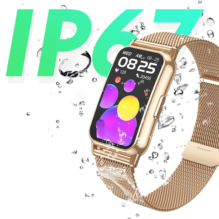 CY22 1.47 inch Steel Strap IP67 Waterproof Smart Watch, Support Heart Rate / Blood Pressure(Gold) by buy2fix