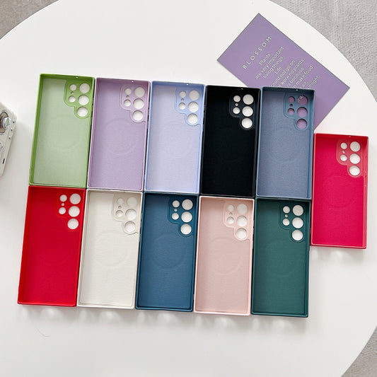 For Samsung Galaxy S23+ 5G Solid Color Liquid Silicone MagSafe Magnetic Phone Case(Lilac Purple) by buy2fix