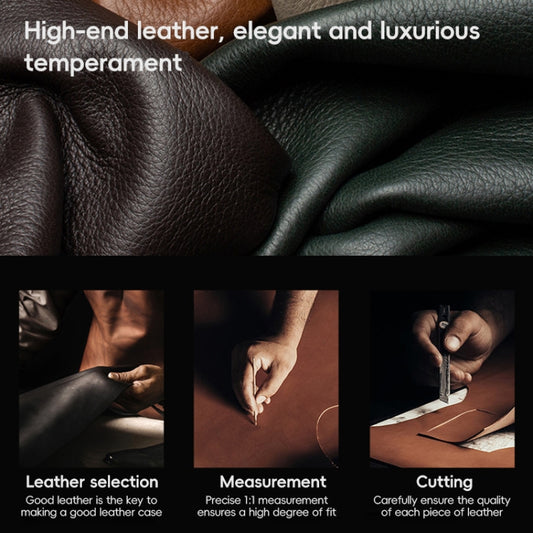 For iPhone 14 First Layer Cowhide Leather Electroplated PC Phone Case(Dark Purple) - iPhone 14 Cases by buy2fix | Online Shopping UK | buy2fix