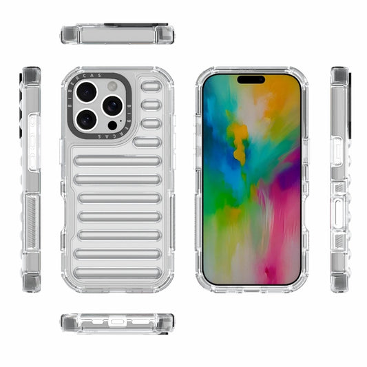 For iPhone 16 Pro High Transparency TPU Hybrid PC Airbag Phone Case(Transparent) by buy2fix