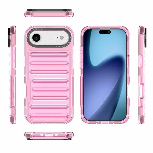 For iPhone Air High Transparency TPU Hybrid PC Airbag Phone Case(Pink) - iPhone Air Cases by buy2fix | Online Shopping UK | buy2fix