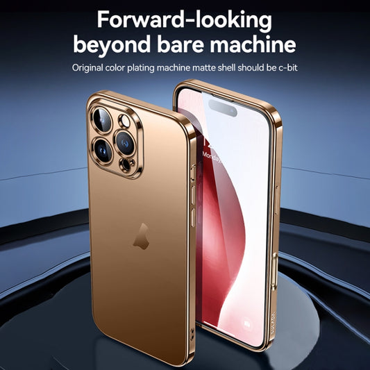 For iPhone 16 Plus SULADA Natural Color Series Electroplating Frosted TPU Phone Case(Titanium Blue) by SULADA