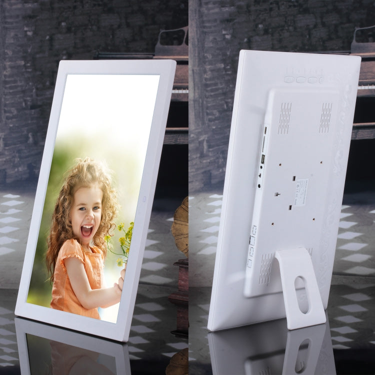 18.5 inch IPS Screen Digital Photo Frame, Plug Type:EU Plug(White) by buy2fix