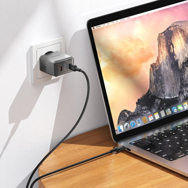 BOROFONE BN21 PD 40W 2 Type-C Charger with 1m Type-C to Type-C Cable Set, For:EU Plug(Tarnish) - USB Charger by Borofone | Online Shopping UK | buy2fix